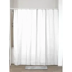RIDEAU DE DOUCHE PEVA 180 X 200 CM   BLANC