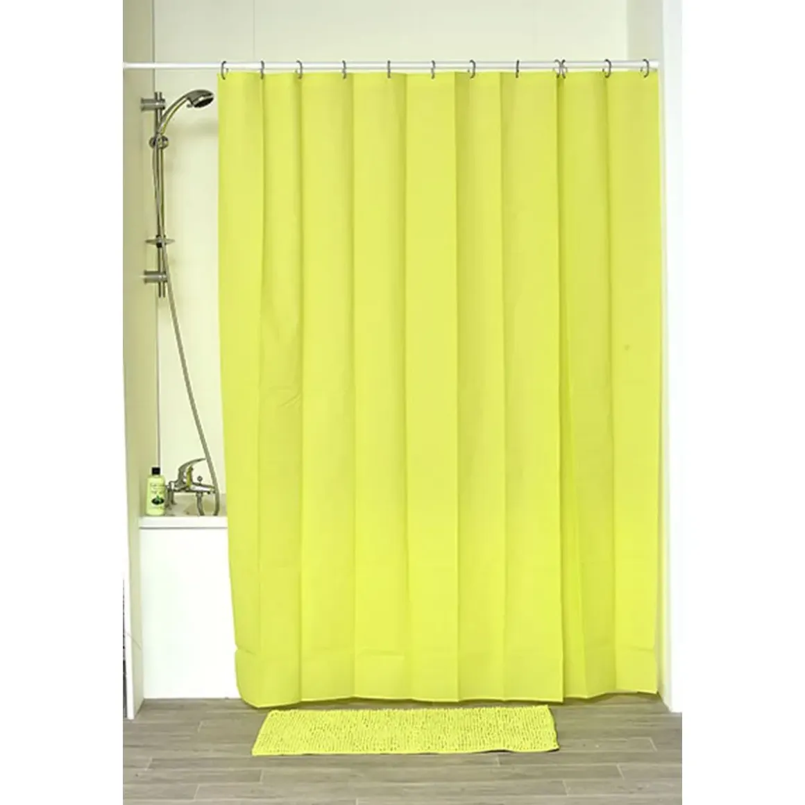 RIDEAU DE DOUCHE PEVA 180 X 200 CM VERT ANIS