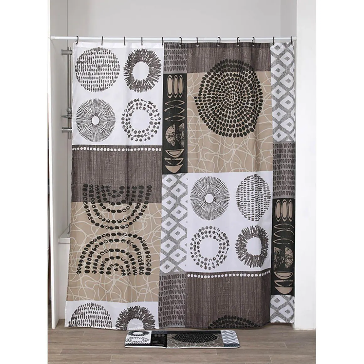 RIDEAU DE DOUCHE POLYESTER 180X200 CM MASAI