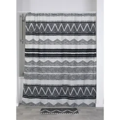 RIDEAU DE DOUCHE POLYESTER 180X200CM TRIBAL LODGE