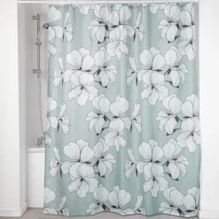 RIDEAU DE DOUCHE POLYESTER 180X200CM ECRIN VERT