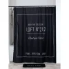 RIDEAU DE DOUCHE POLYESTER 180X200CM NEO RETRO NOIR