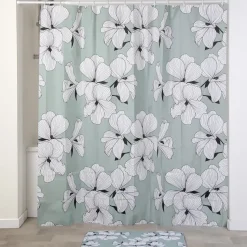 RIDEAU DE DOUCHE 180X180CM ECRIN VERT