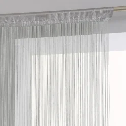 RIDEAU FIL GRIS 90X200CM