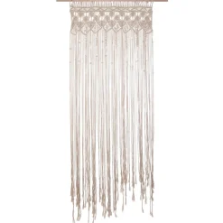 RIDEAU FIL MACRAME IVOIRE 90X200CM