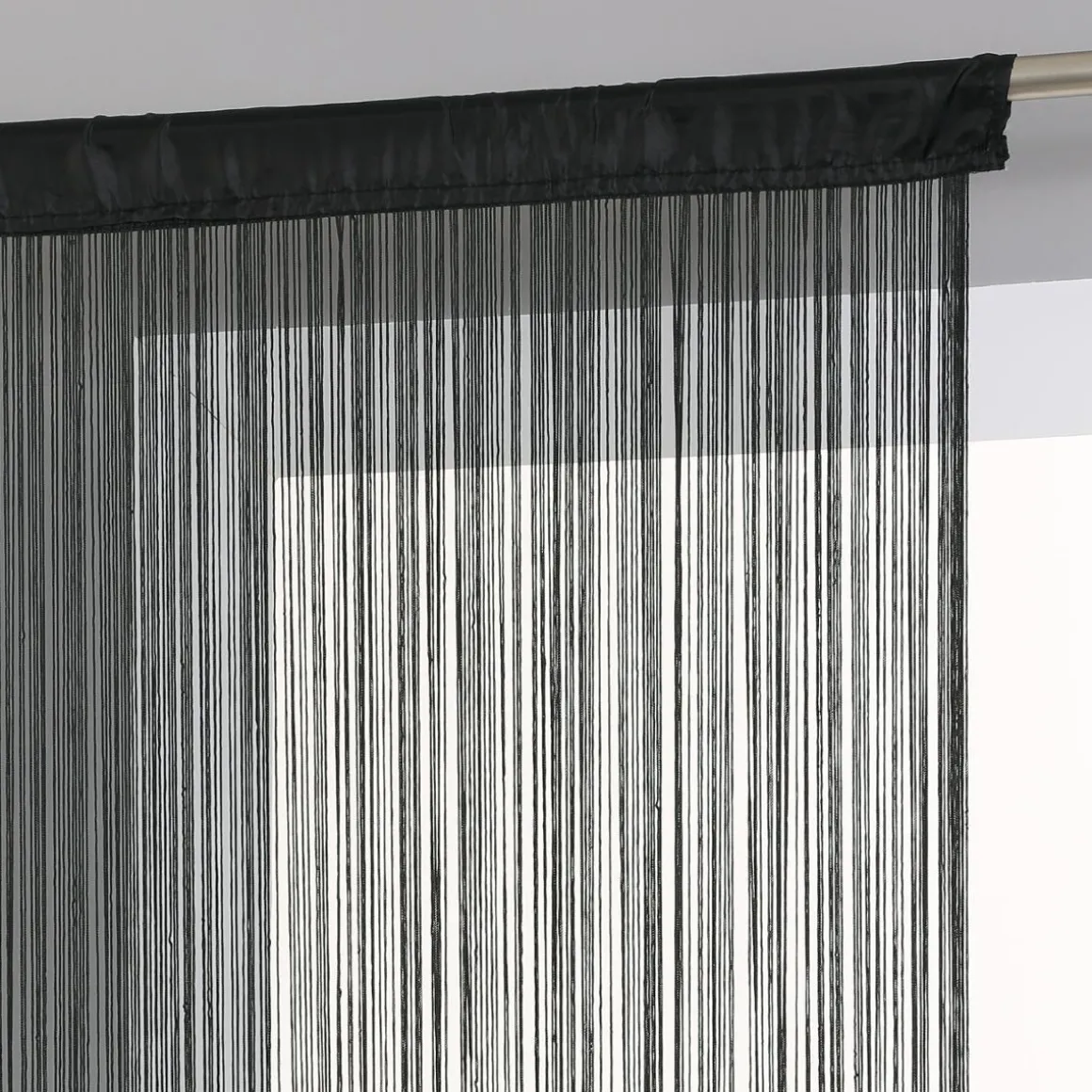 RIDEAU FIL NOIR 90X200CM