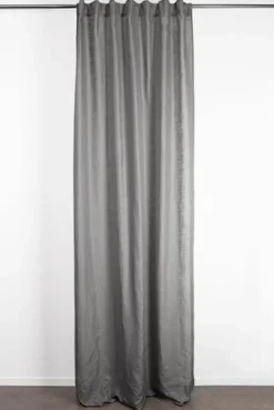 RIDEAU INFINI ANTHRA 140X280CM GALON FRONCEUR PATTE CACHEE