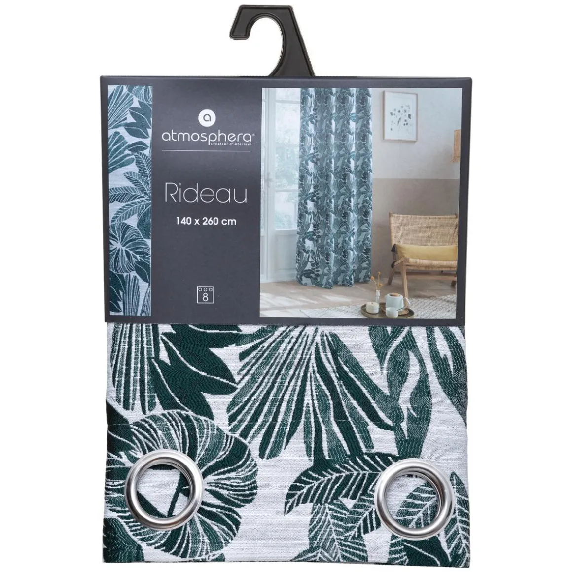 RIDEAU JACQUARD BEJUCO CEDRE 140X260CM