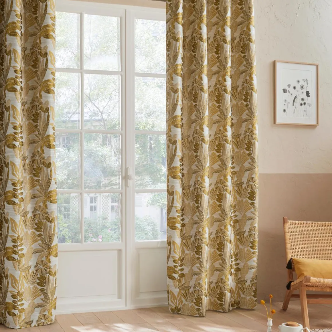 RIDEAU JACQUARD BEJUCO OCRE 140X260CM