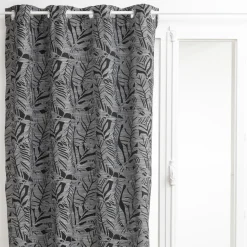 RIDEAU JACQUARD FOLHA NOIR 140X260CM