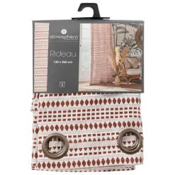 RIDEAU JACQUARD MICAH TERRACOTTA 130X260CM