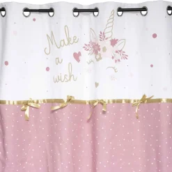 RIDEAU LICORNE RUBAN 140X260CM