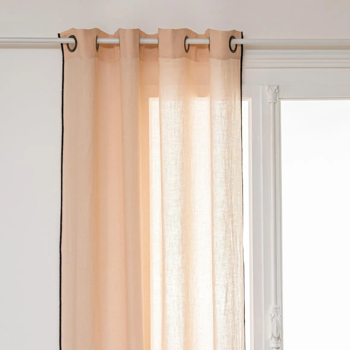RIDEAU LIN LINAH ROSE 130X260CM