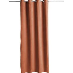 RIDEAU MEMO A OEILLETS TERRACOTA 140X260CM