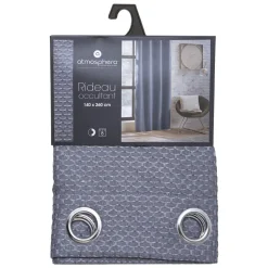 RIDEAU OCCULTANT MATTONE GRIS 140X260CM