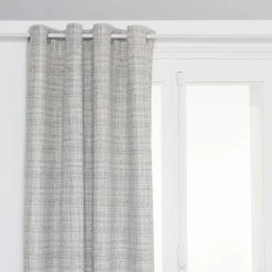 RIDEAU OCCULTANT SLUB SETH GRIS CLAIR 140X260CM
