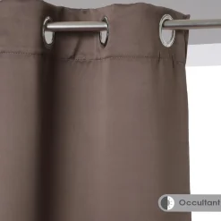 RIDEAU OCCULTANT TAUPE 135X240CM X2 PIECES