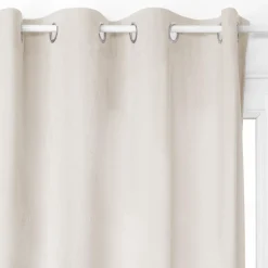 RIDEAU OCCULTANT VELOURS IVOIRE 140X260CM