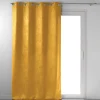 RIDEAU OEILLETS OCCULTANT 135X240CM VELOURS MELODIE OCRE