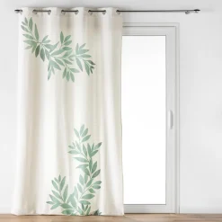 RIDEAU OEILLETS 140X260CM COTON POLYESTER IMPRIME NYMPHEA