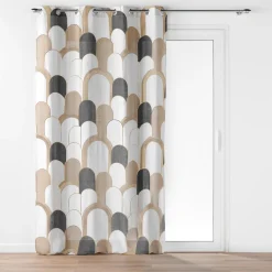 RIDEAU OEILLETS 140X240CM IMPRIME METAL DENALI