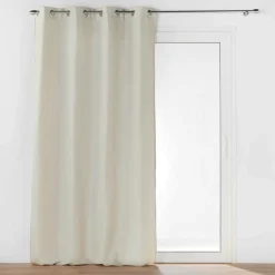 RIDEAU OEILLETS 135X260CM ISOLANT MICROFIBRE LIN