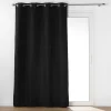 RIDEAU OEILLETS 135X260CM ISOLANT MICROFIBRE NOIR