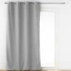 RIDEAU OEILLETS 140X260CM ISOLANT UNI JUPITER GRIS
