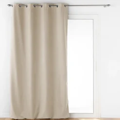 RIDEAU OEILLETS 140X260CM ISOLANT UNI JUPITER LIN
