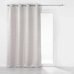 RIDEAU OEILLETS 140X260CM JACQUARD CADENCE JAUNE