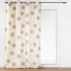 RIDEAU OEILLETS 140X240CM METALLISE LOTUS OCRE