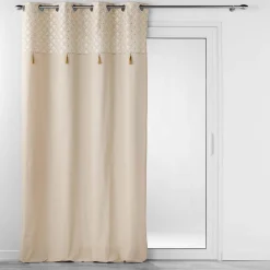 RIDEAU OEILLETS 140X240CM METALLISE RAFINA