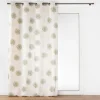 RIDEAU OEILLETS 140X240CM METALLISE LOTUS VERT