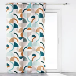 RIDEAU OEILLETS 140X260CM NEOLINE BLEU