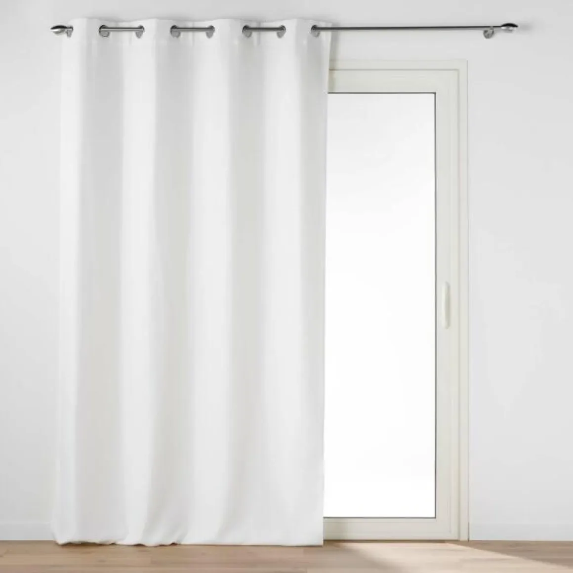 RIDEAU OEILLETS 135X240CM OCCULTANT CHINEA BLANC
