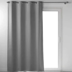 RIDEAU OEILLETS 135X260CM OCCULTANT OCCULTISS GRIS