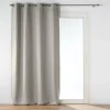 RIDEAU OEILLETS 135X240CM OCCULTANT JACQUARD BLAKE GRIS