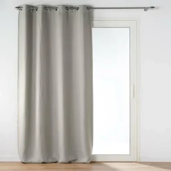 RIDEAU OEILLETS 135X240CM OCCULTANT JACQUARD BLAKE GRIS