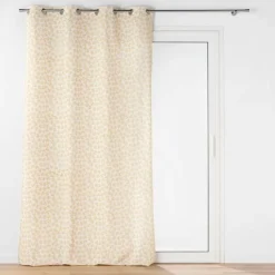 RIDEAU OEILLETS 140X240CM POLYCOTON IMPRIME MADDY OCRE