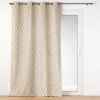 RIDEAU OEILLETS 140X240CM POLYCOTON METALLISE ORICIA
