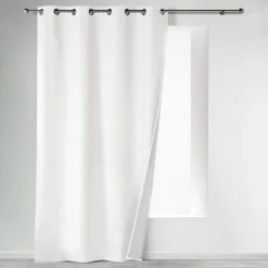 RIDEAU OEILLETS 140X260CM THERMIQUE ICEMOUNT BLANC