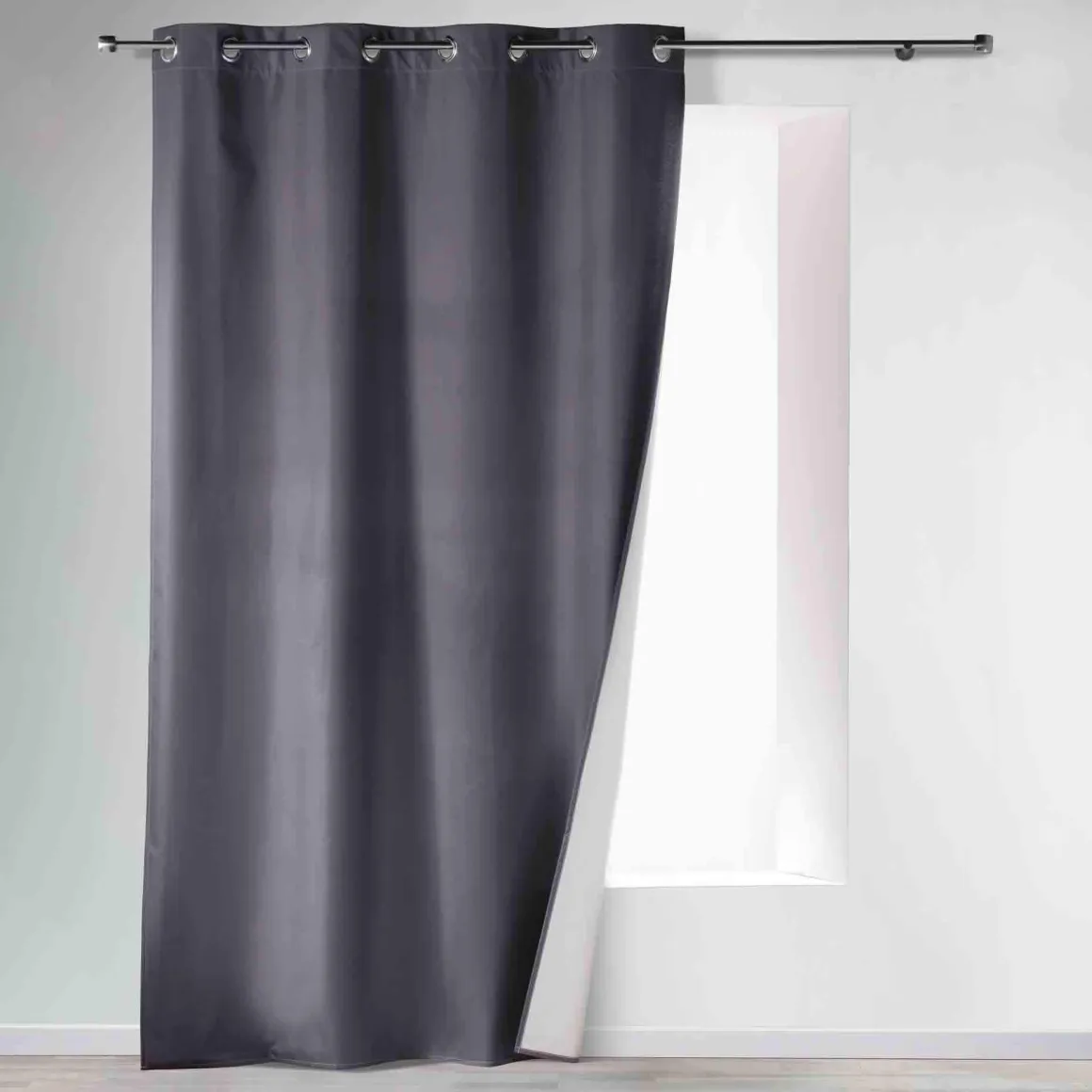 RIDEAU OEILLETS 140X260CM THERMIQUE ICEMOUNT ANTHRACITE