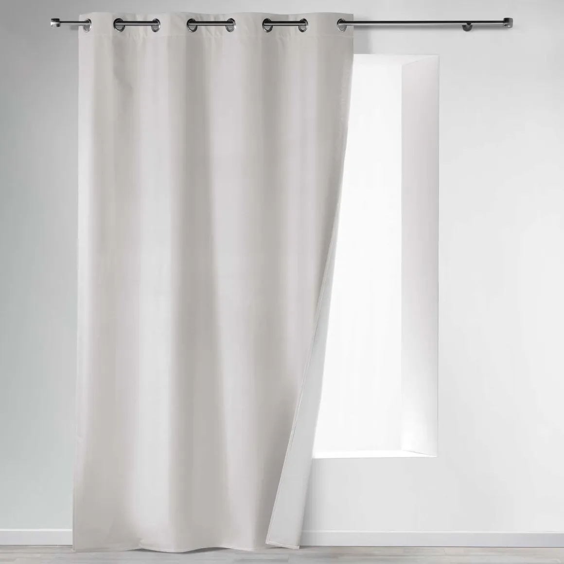 RIDEAU OEILLETS 140X260CM THERMIQUE ICEMOUNT NATUREL