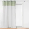 RIDEAU OEILLETS 140X240CM UNI ET JUTE JANARA SAUGE