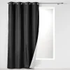 RIDEAU OEILLETS 140X260CM UNI THERMIQUE ICEMOUNT NOIR
