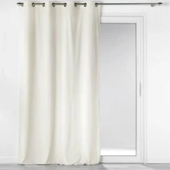 RIDEAU OEILLETS 140X260CM VELOURS COTELE CASUAL NATUREL