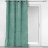 RIDEAU OEILLETS 140X260CM VELOURS COTELE UNI CASUAL SAUGE
