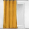 RIDEAU OEILLETS 140X260CM VELOURS COTELE CASUAL OCRE