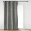 RIDEAU OEILLETS 135X260CM VELOURS UNI NOVANA ANTHRACITE