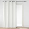 RIDEAU OEILLETS 135X260CM VELOURS UNI NOVANA BLANC